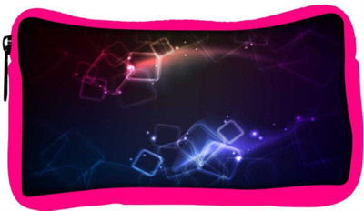 

Snoogg Eco Friendly Canvas Crystal Squares Designer Student Pen Pencil Case Coin Purse Pouch Cosmetic Makeup Bag (PINK) Pouch(Multicolor)