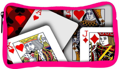 

Snoogg Eco Friendly Canvas Casino Cards Designer Student Pen Pencil Case Coin Purse Pouch Cosmetic Makeup Bag (PINK) Pouch(Multicolor)