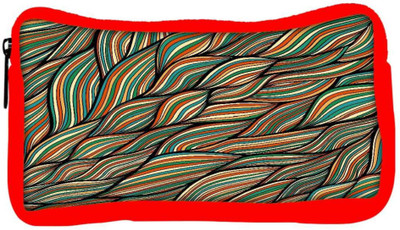 

Snoogg Eco Friendly Canvas Multicolor Leaves Designer Student Pen Pencil Case Coin Purse Pouch Cosmetic Makeup Bag (RED) Pouch(Multicolor)