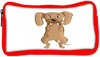 

Snoogg Eco Friendly Canvas Dog Student Pen Pencil Case Coin Purse Pouch Cosmetic Makeup Bag (RED) Pouch(Multicolor)