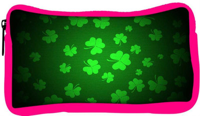 

Snoogg Eco Friendly Canvas Clovers Holiday Designer Student Pen Pencil Case Coin Purse Pouch Cosmetic Makeup Bag (PINK) Pouch(Multicolor)