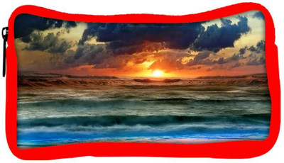 

Snoogg Eco Friendly Canvas Sunset In Sea Designer Student Pen Pencil Case Coin Purse Pouch Cosmetic Makeup Bag (RED) Pouch(Multicolor)