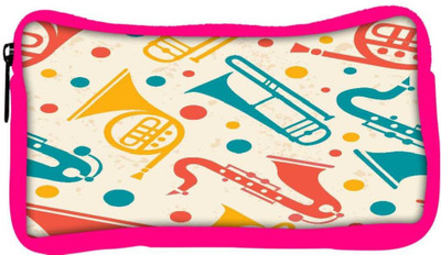 

Snoogg Eco Friendly Canvas Music Instruments Designer Student Pen Pencil Case Coin Purse Pouch Cosmetic Makeup Bag (PINK) Pouch(Multicolor)