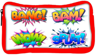 

Snoogg Eco Friendly Canvas Bang Bam Wow Splat Student Pen Pencil Case Coin Purse Pouch Cosmetic Makeup Bag (RED) Pouch(Multicolor)