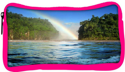 

Snoogg Eco Friendly Canvas Nature View Rainbow Designer Student Pen Pencil Case Coin Purse Pouch Cosmetic Makeup Bag (PINK) Pouch(Multicolor)