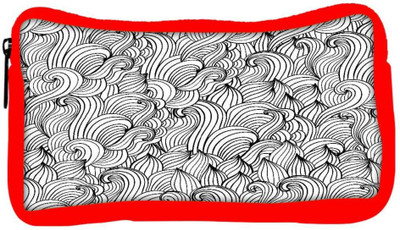 

Snoogg Eco Friendly Canvas White Abstarct Pattern Designer Student Pen Pencil Case Coin Purse Pouch Cosmetic Makeup Bag (RED) Pouch(Multicolor)