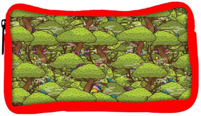 

Snoogg Eco Friendly Canvas Trees Digital Abstract Designer Student Pen Pencil Case Coin Purse Pouch Cosmetic Makeup Bag (RED) Pouch(Multicolor)