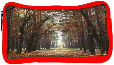

Snoogg Eco Friendly Canvas Autumn Student Pen Pencil Case Coin Purse Pouch Cosmetic Makeup Bag (RED) Pouch(Multicolor)