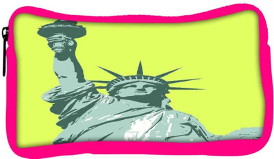 

Snoogg Eco Friendly Canvas Statue Of Liberty Student Pen Pencil Case Coin Purse Pouch Cosmetic Makeup Bag (PINK) Pouch(Multicolor)