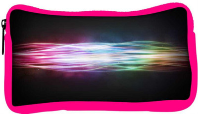 

Snoogg Eco Friendly Canvas Abstract Rays Designer Student Pen Pencil Case Coin Purse Pouch Cosmetic Makeup Bag (PINK) Pouch(Multicolor)