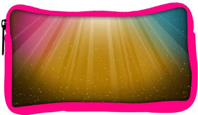 

Snoogg Eco Friendly Canvas Multicolor Background Designer Student Pen Pencil Case Coin Purse Pouch Cosmetic Makeup Bag (PINK) Pouch(Multicolor)