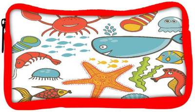 

Snoogg Eco Friendly Canvas Marine Seamless Pattern Student Pen Pencil Case Coin Purse Pouch Cosmetic Makeup Bag (RED) Pouch(Multicolor)