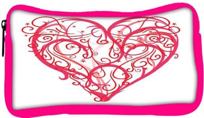 

Snoogg Eco Friendly Canvas Abstract Heart Vector Student Pen Pencil Case Coin Purse Pouch Cosmetic Makeup Bag (PINK) Pouch(Multicolor)