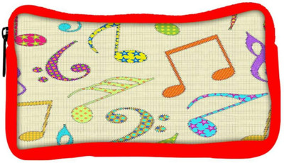 

Snoogg Eco Friendly Canvas Colorful Music Alphabets Designer Student Pen Pencil Case Coin Purse Pouch Cosmetic Makeup Bag (RED) Pouch(Multicolor)