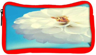 

Snoogg Eco Friendly Canvas Flower White Student Pen Pencil Case Coin Purse Pouch Cosmetic Makeup Bag (RED) Pouch(Multicolor)