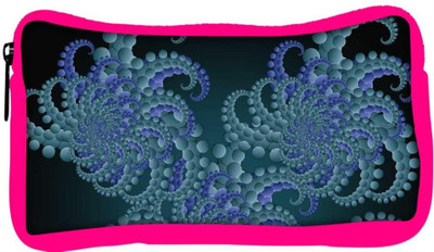

Snoogg Eco Friendly Canvas Fractal Circles Abstract Designer Student Pen Pencil Case Coin Purse Pouch Cosmetic Makeup Bag (PINK) Pouch(Multicolor)