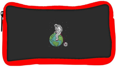 

Snoogg Eco Friendly Canvas Astronaut Designer Student Pen Pencil Case Coin Purse Pouch Cosmetic Makeup Bag (RED) Pouch(Multicolor)