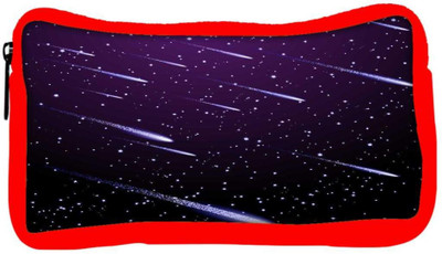 

Snoogg Eco Friendly Canvas Background With Meteor Shower Student Pen Pencil Case Coin Purse Pouch Cosmetic Makeup Bag (RED) Pouch(Multicolor)