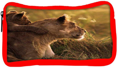 

Snoogg Eco Friendly Canvas Cubs And Lions Student Pen Pencil Case Coin Purse Pouch Cosmetic Makeup Bag (RED) Pouch(Multicolor)