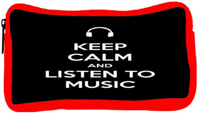 

Snoogg Eco Friendly Canvas Keep Calm And Listen To Music Student Pen Pencil Case Coin Purse Pouch Cosmetic Makeup Bag (RED) Pouch(Multicolor)