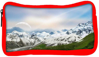 

Snoogg Eco Friendly Canvas Snow Mountain Designer Student Pen Pencil Case Coin Purse Pouch Cosmetic Makeup Bag (RED) Pouch(Multicolor)