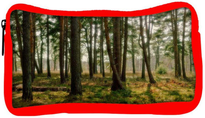 

Snoogg Eco Friendly Canvas Clean Forest Designer Student Pen Pencil Case Coin Purse Pouch Cosmetic Makeup Bag (RED) Pouch(Multicolor)