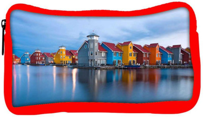 

Snoogg Eco Friendly Canvas Colorful Houses By The Lake World Designer Student Pen Pencil Case Coin Purse Pouch Cosmetic Makeup Bag (RED) Pouch(Multicolor)