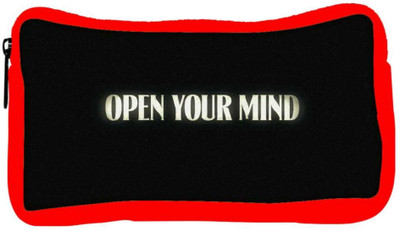 

Snoogg Eco Friendly Canvas Open Your Mind Designer Student Pen Pencil Case Coin Purse Pouch Cosmetic Makeup Bag (RED) Pouch(Multicolor)