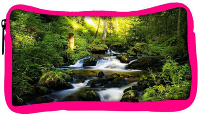 

Snoogg Eco Friendly Canvas Water Flowing Designer Student Pen Pencil Case Coin Purse Pouch Cosmetic Makeup Bag (PINK) Pouch(Multicolor)