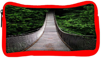

Snoogg Eco Friendly Canvas One-Way-Home Designer Student Pen Pencil Case Coin Purse Pouch Cosmetic Makeup Bag (RED) Pouch(Multicolor)