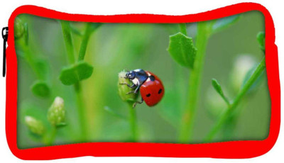 

Snoogg Eco Friendly Canvas Red Beatel Designer Student Pen Pencil Case Coin Purse Pouch Cosmetic Makeup Bag (RED) Pouch(Multicolor)
