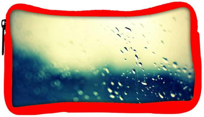 

Snoogg Eco Friendly Canvas Water Drops Designer Student Pen Pencil Case Coin Purse Pouch Cosmetic Makeup Bag (RED) Pouch(Multicolor)