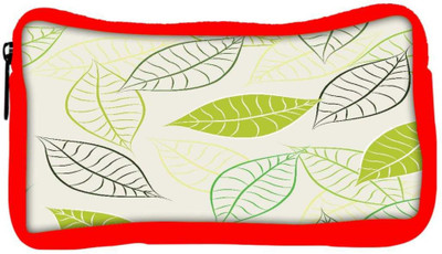 

Snoogg Eco Friendly Canvas Lite Leaves Designer Student Pen Pencil Case Coin Purse Pouch Cosmetic Makeup Bag (RED) Pouch(Multicolor)