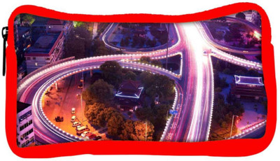 

Snoogg Eco Friendly Canvas City Roads Designer Student Pen Pencil Case Coin Purse Pouch Cosmetic Makeup Bag (RED) Pouch(Multicolor)