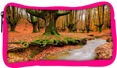 

Snoogg Eco Friendly Canvas Orange Leaves Designer Student Pen Pencil Case Coin Purse Pouch Cosmetic Makeup Bag (PINK) Pouch(Multicolor)