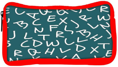 

Snoogg Eco Friendly Canvas Alphabets Designer Student Pen Pencil Case Coin Purse Pouch Cosmetic Makeup Bag (RED) Pouch(Multicolor)