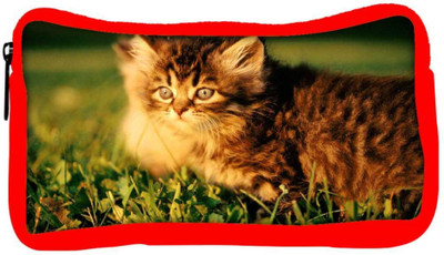 

Snoogg Eco Friendly Canvas Persian Cat Designer Student Pen Pencil Case Coin Purse Pouch Cosmetic Makeup Bag (RED) Pouch(Multicolor)