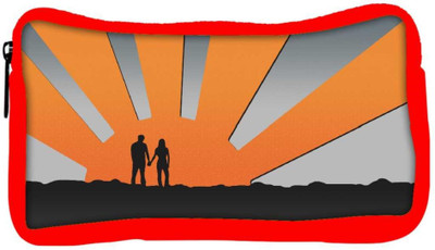 

Snoogg Eco Friendly Canvas Love Couple Designer Student Pen Pencil Case Coin Purse Pouch Cosmetic Makeup Bag (RED) Pouch(Multicolor)