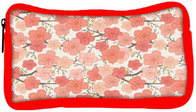 

Snoogg Eco Friendly Canvas Pink Flower Pattern Student Pen Pencil Case Coin Purse Pouch Cosmetic Makeup Bag (RED) Pouch(Multicolor)