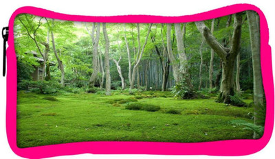 

Snoogg Eco Friendly Canvas Green Garden Designer Student Pen Pencil Case Coin Purse Pouch Cosmetic Makeup Bag (PINK) Pouch(Multicolor)