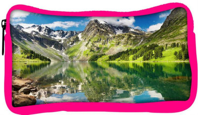 

Snoogg Eco Friendly Canvas Mountain And River Designer Student Pen Pencil Case Coin Purse Pouch Cosmetic Makeup Bag (PINK) Pouch(Multicolor)