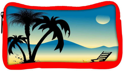 

Snoogg Eco Friendly Canvas Summer Background Student Pen Pencil Case Coin Purse Pouch Cosmetic Makeup Bag (RED) Pouch(Multicolor)