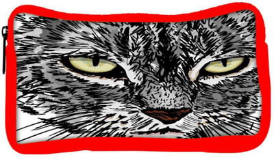 

Snoogg Eco Friendly Canvas Sketch Of Curious Little Cat Looking At Something On The Ground Vector Illu Student Pen Pencil Case Coin Purse Pouch Cosmetic Makeup Bag (RED) Pouch(Multicolor)