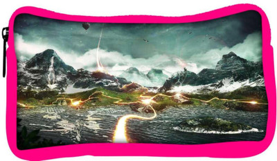 

Snoogg Eco Friendly Canvas Animated Nature View Designer Student Pen Pencil Case Coin Purse Pouch Cosmetic Makeup Bag (PINK) Pouch(Multicolor)