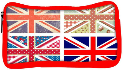 

Snoogg Eco Friendly Canvas 4 Cute British Flags In Shabby Chic Floral And Vintage Style Student Pen Pencil Case Coin Purse Pouch Cosmetic Makeup Bag (RED) Pouch(Multicolor)