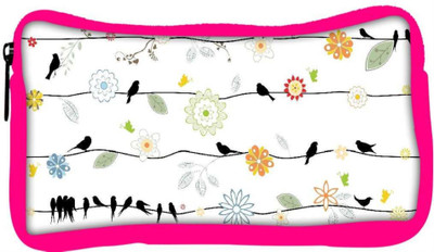 

Snoogg Eco Friendly Canvas Multiple Crows Designer Student Pen Pencil Case Coin Purse Pouch Cosmetic Makeup Bag (PINK) Pouch(Multicolor)