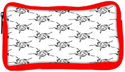 

Snoogg Eco Friendly Canvas White Pattern Designer Student Pen Pencil Case Coin Purse Pouch Cosmetic Makeup Bag (RED) Pouch(Multicolor)