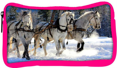 

Snoogg Eco Friendly Canvas White Horse Designer Student Pen Pencil Case Coin Purse Pouch Cosmetic Makeup Bag (PINK) Pouch(Multicolor)