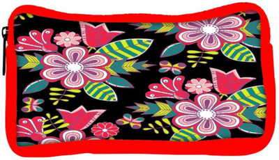 

Snoogg Eco Friendly Canvas Abstract Floral Background Student Pen Pencil Case Coin Purse Pouch Cosmetic Makeup Bag (RED) Pouch(Multicolor)