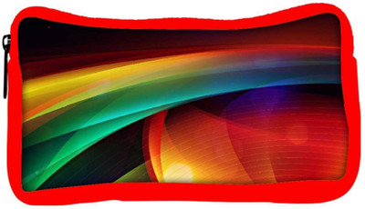 

Snoogg Eco Friendly Canvas Abstract Mixed Color Designer Student Pen Pencil Case Coin Purse Pouch Cosmetic Makeup Bag (RED) Pouch(Multicolor)